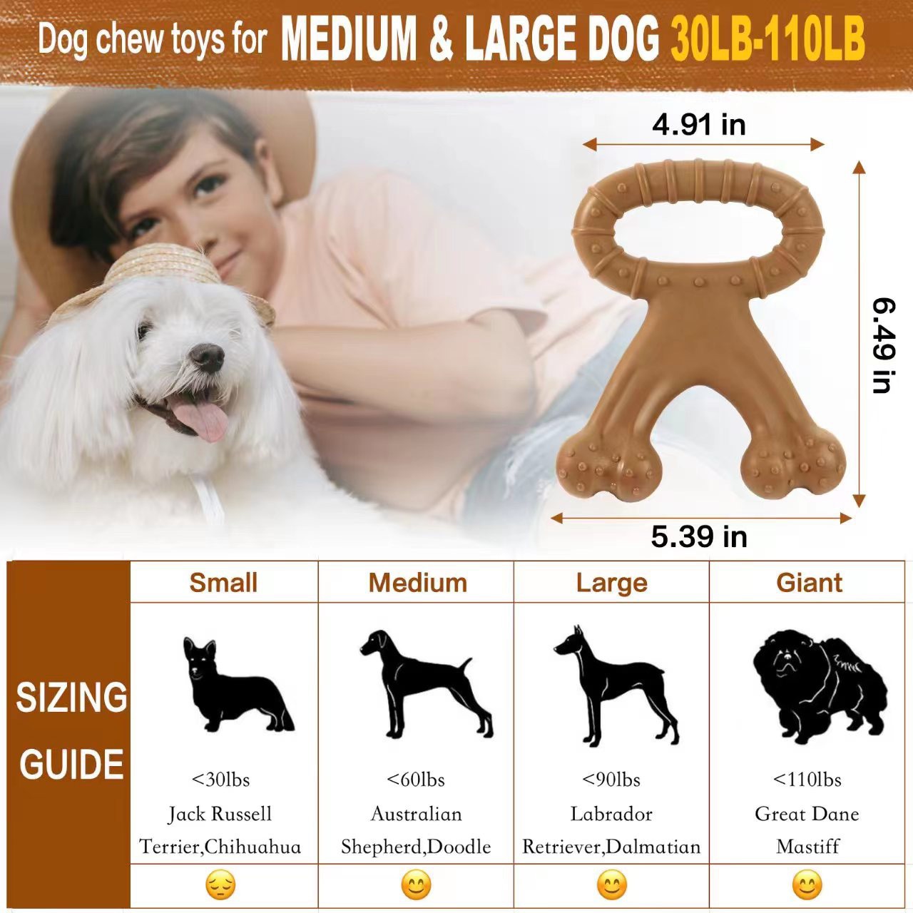 Interactive Double-edged Chew Bone
